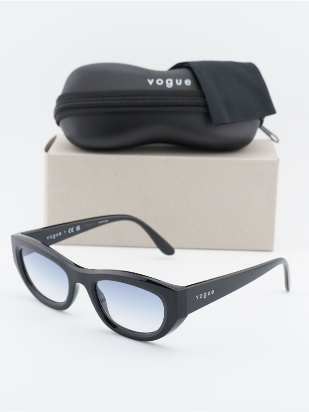 Vogue VO5616S W44/19 Rectangle Sunglasses – Black / Blue Gradient
